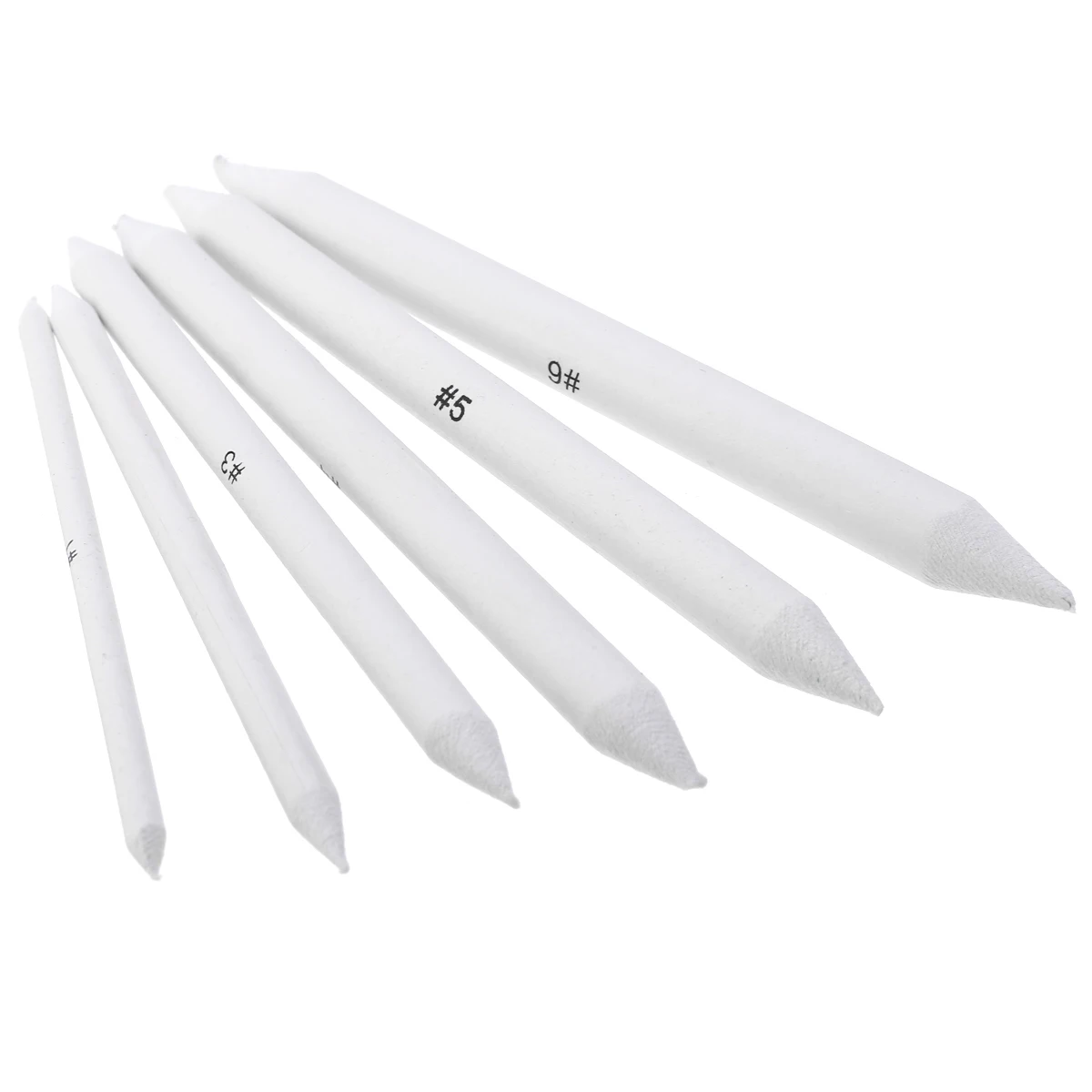 6pcs Rice Paper Blending Stump Tortillon Sketch Practical Art Drawing Pens Tool for Office School Painting Supplies