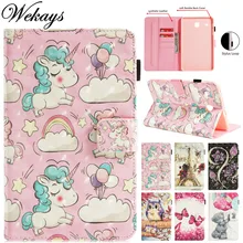 Wekays For Samsung Tab E 8.0 Cartoon Unicorn 3D Leather Flip Fundas Case For Samsung Galaxy Tab E 8.0 T377 T375 T377V Cover Case