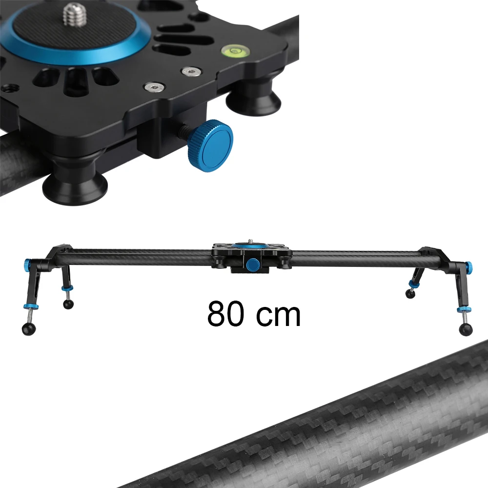 

Portable 80cm Carbon Fiber Motion Slider Sliding Rail Track Dolly Stabilizer Bearing for Canon Nikon Sony DSLR Camera Camcorder