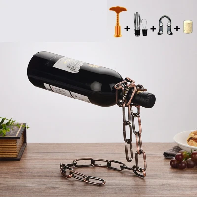 New Creative Metal Wine Rack Artwork Wine Holder Creative Wine Bottle Stand Practical Decoration Bracket