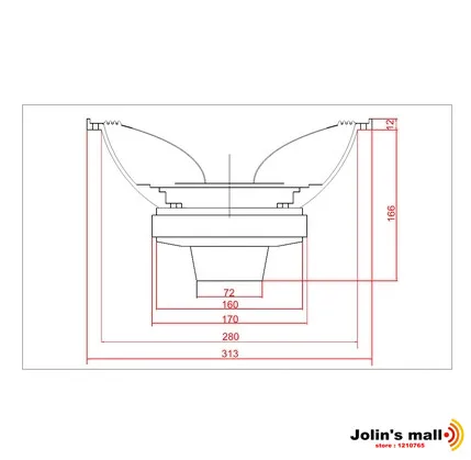 12 дюймов полный диапазон частоты coxial динамик HiFi сабвуфер DIY Громкоговоритель 8 Ом с одной заостренной технологией бас динамик