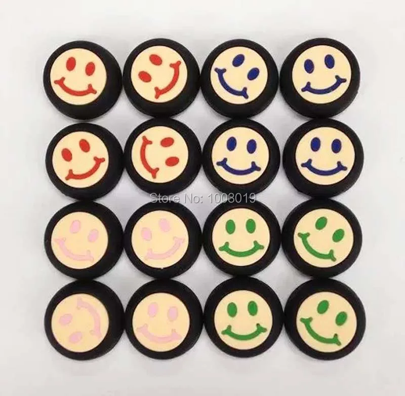 웃 유Smile Face Pattern Silicone ≧ Thumb Thumb Stick Grip 