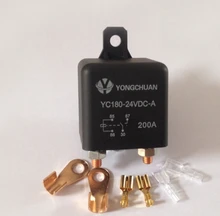 120A high current start relay 24V High Power Automotive Relay YC180-24VDC-A Type Intermittent 4.8W hot new 24v relay sr4d4024 3 1415055 1 24vdc sr4d4024 24vdc 24v 24vdc dc24v 8a 250vac 10pin