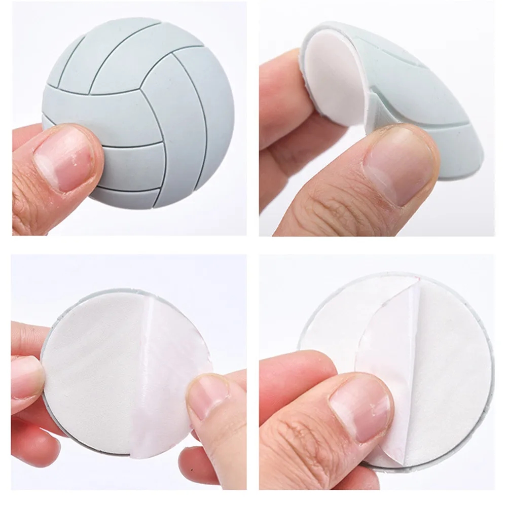 Volleyball pattern Door stopper Doorknob Wall Protector Savor Shockproof Stop Strong Rubber door handle stopper Crash Pad F615