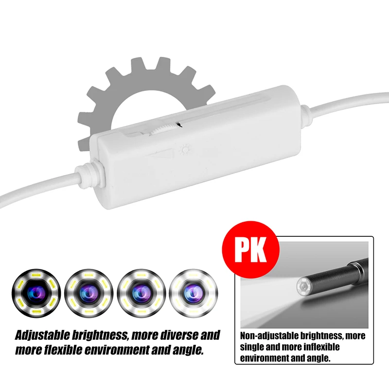 Эндоскопическая мини-камера три в одном, визуальная Ушная ложка, эндоскоп с мягким кабелем, Инспекционная камера 3,9 мм, 1,5 м, USB бороскоп, Android type-c