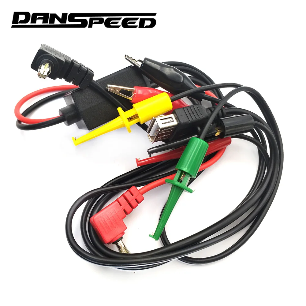 

DANSPEED Mobile Test Clip Hook Probe Cable Banana Plug USB Power Interface Lead Phone Repair Cable