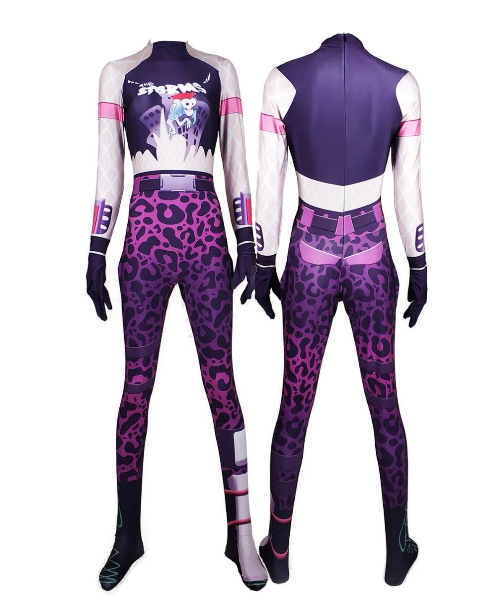 

Game leader power Cosplay Costume Lycra Zentai Bodysuit Halloween Brite bomber shark Cosplay Party suit free delivery