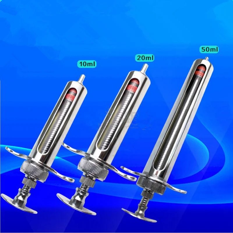 Metal syringe veterinary syringe needle tube of stainless steel