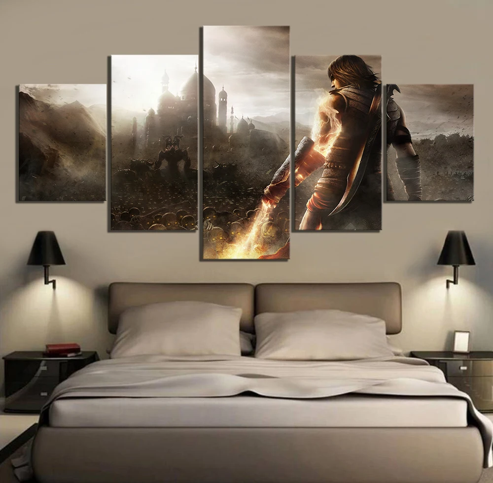 

Modular Painting Canvas Printed Poster 5 Pcs Prince of Persia The Forgotten Sands Video Game HD Picture Home Decoration Wall Art