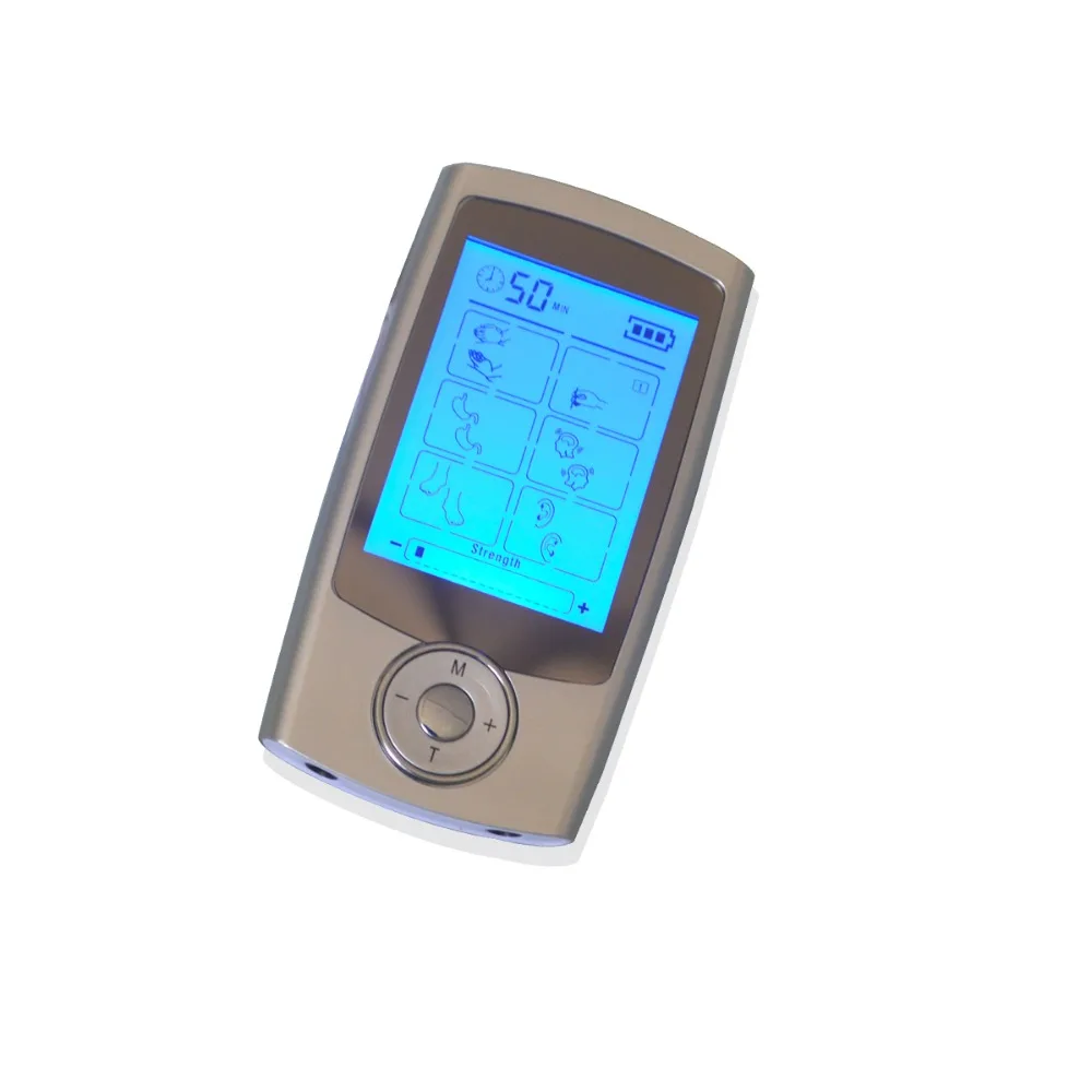 Dual Output Electric Portable Pulse Stimulating Tens Digital Therapy Massager 16Mode With Electrode Acupuncture Roll For Hands Dual Output Electric Portable Pulse Stimulating Tens Digital Therapy Massager 16Mode With Electrode Acupuncture Roll For Hands