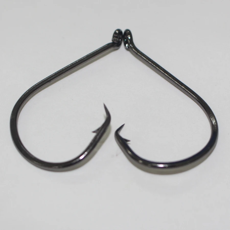 50pcs 8/0 High Carbon Stainless Steel Chemically Sharpened Octopus Circle Ocean Fishing Hooks 7385 Ocean Fish Hook