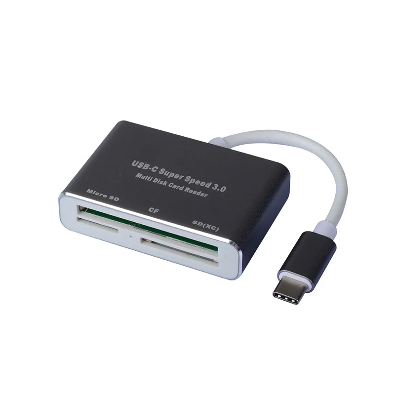 Card Reader 3 в 1 Тип C 3,0 CF SD Card Reader алюминий сплав 5 Гбит/с для мобильного телефона планшеты@ JH