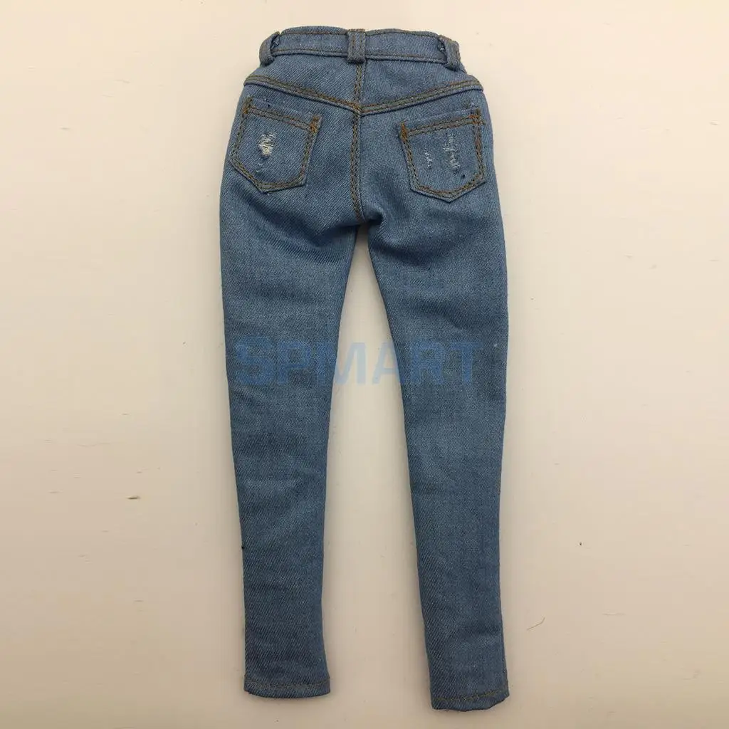 1/6 Scale Female Ripped Jeans Women Pants Clothes for 12inch Phicen Kumik Soldier Action Figures Collectible DIY Accessories