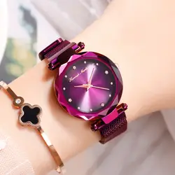 Reloj mujer 2018 Роскошные Кварцевые дамы лучший бренд Модные женские туфли часы Женский Магнит Милан нержавеющая сталь ремень Регулируемый