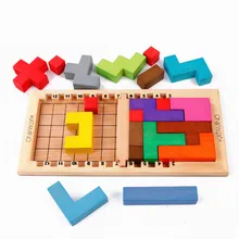 Baby Educational Toys Katamino Wood Learning Education Tetris Slide Puzzle Building Children Wooden Toys Gift