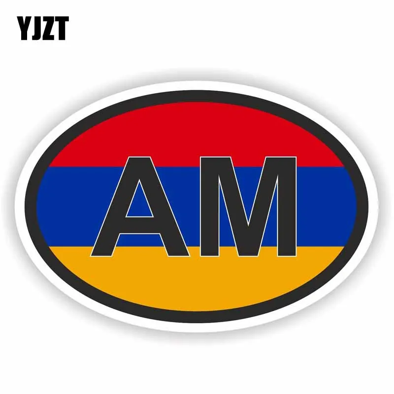 

YJZT 13CM*8.8CM Car Styling Armenia AM Motorcycle Decal Country Code Car Sticker 6-0931