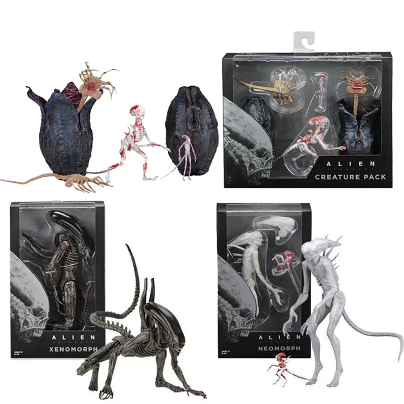 

AVP Aliens vs Predator Figure Series Alien Covenant Xenomorph Neomorph Creature Pack PVC Action Figures Collectible Model Toy