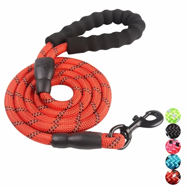Quality Thick Nylon Dog Leash Comfortable Leather Control Leash for Small Medium Large Dog