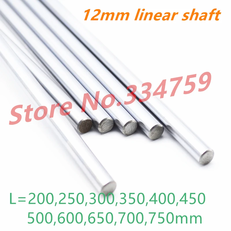 

12mm linear shaft 200 250 300 350 400 450 500 600 700 750 mm Chromed Hardened Rod Linear Motion Shaft cnc parts 3d printer parts