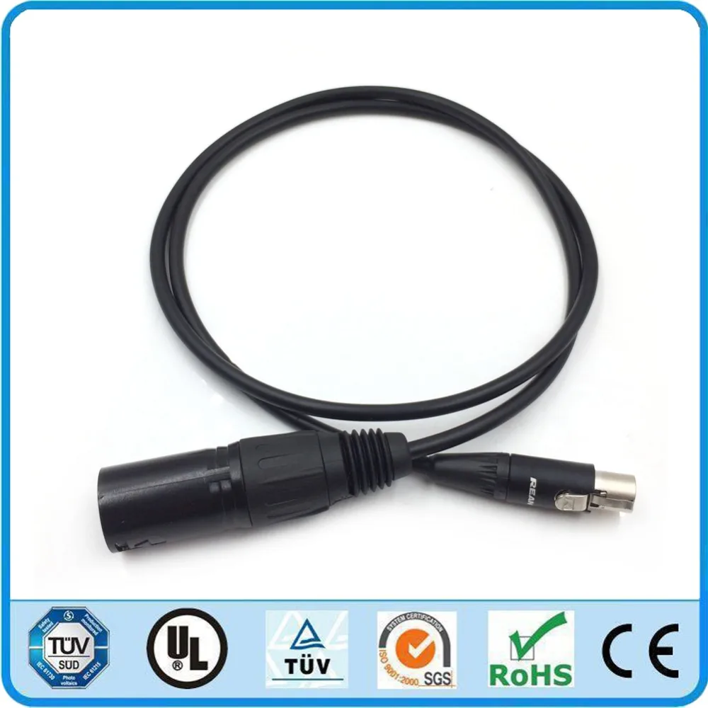 ARRI Alexa Cameras to TVlogic Monitor 12V кабель питания монитора XLR 4 Pin Male Neutrik REAN RT4FC-B Mini Plug pin |