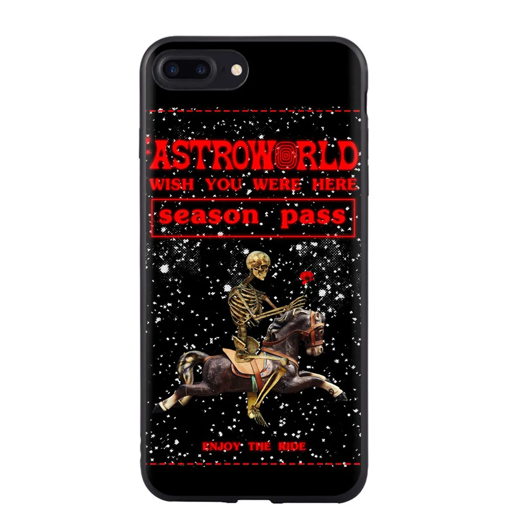 Чехол для телефона Travis Scott Astroworld для Apple iPhone X XS Max XR 8 Plus 7 Plus 6 6S Plus 5 5S SE мягкий силиконовый черный чехол - Цвет: TPU F2582