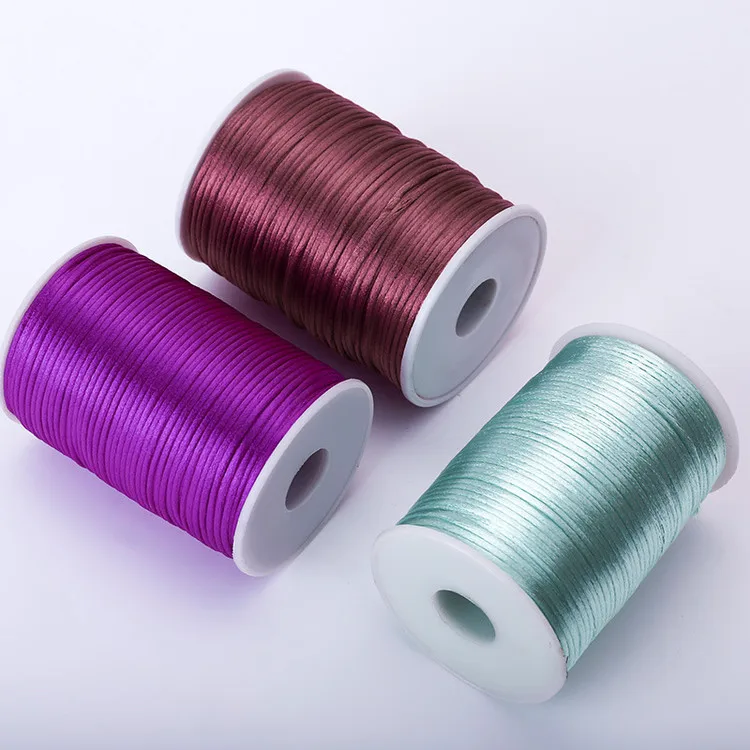 Сатиновый шнур для детского прорезывателя 2 5 мм 100 ярдов/катушка|satin cord|rattail satin