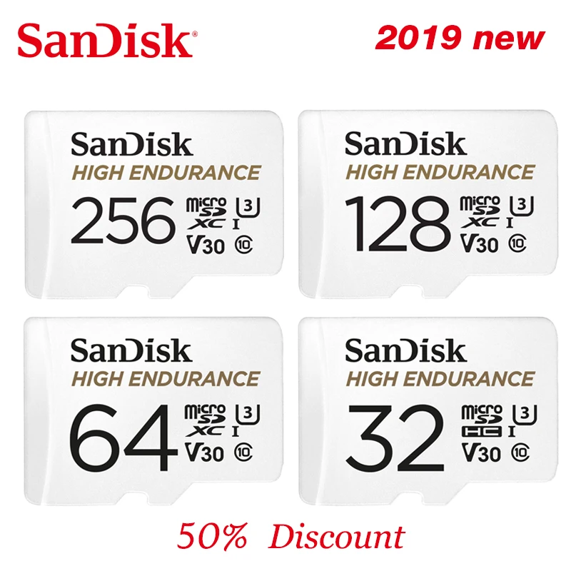 SanDisk высокая выносливость microSD карты 32 GB U1 карты памяти до 100 МБ/с. 64 GB 128 GB 256 GB Class 10 Скорости видео U3 V30 Full HD 4 K