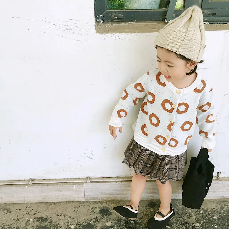 Г., кардиган для маленьких девочек Детский свитер, пуловер осенний вязаный свитер с длинными рукавами для школьниц от 12 месяцев до 6 лет