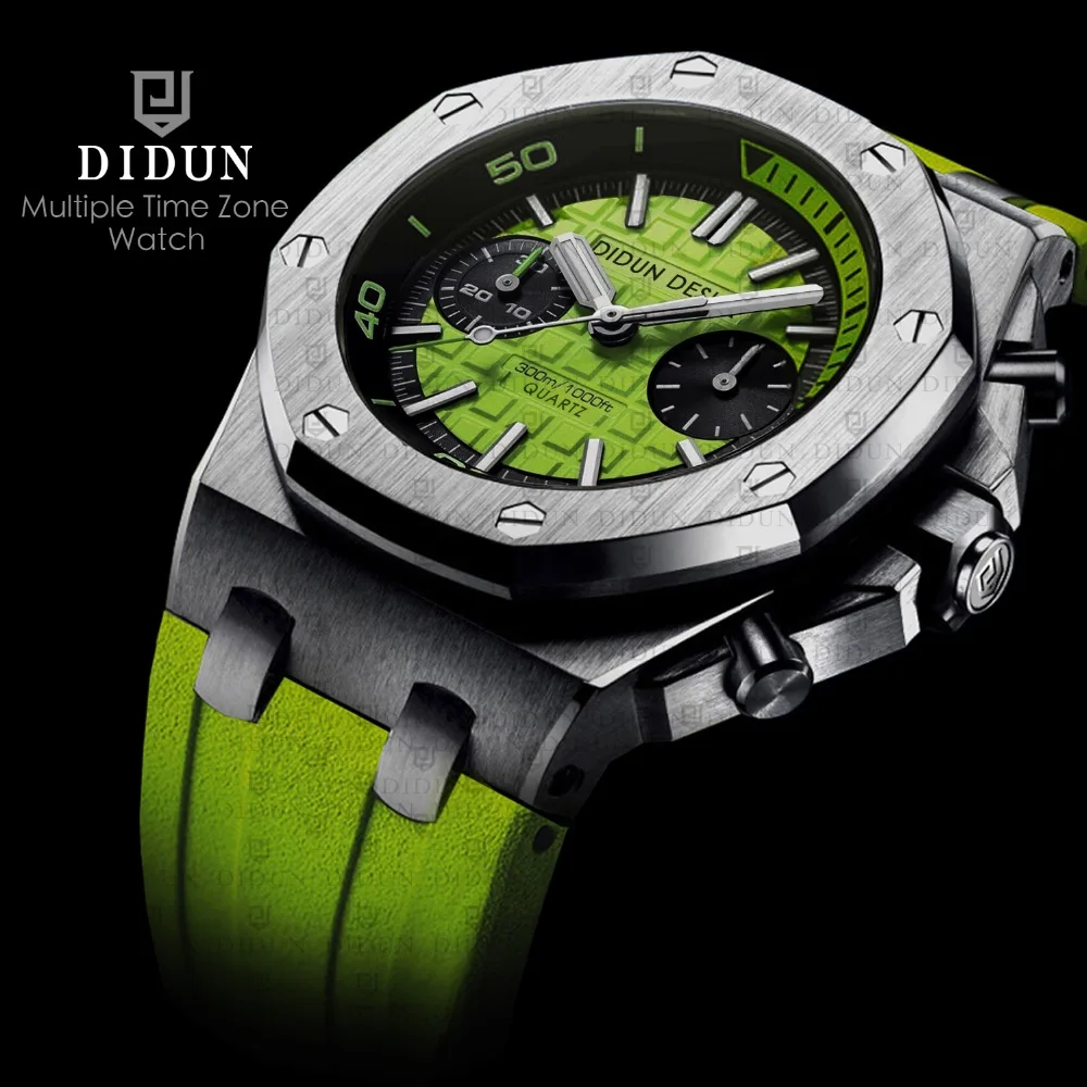 

DIDUN Watches Men Luxury Brand Watches Top Brand Luxury Wristwatches Mens steel Quartz wWatches Men Diver sport Watch Luminous