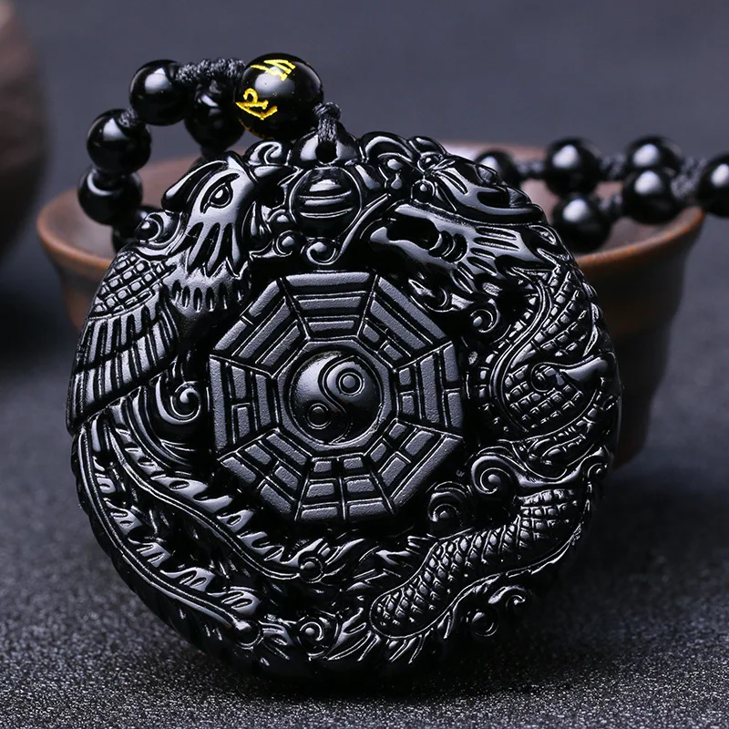 

Drop Shipping Natural Black Obsidian Carving Pixiu Lucky Amulet Pendant Necklace or Bracelet For Women Men pendants