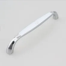 128mm modern fashion furniture handle white kitchen cabinet wardrobe door handle 5″ shiny silver bright chrome dresser door pull