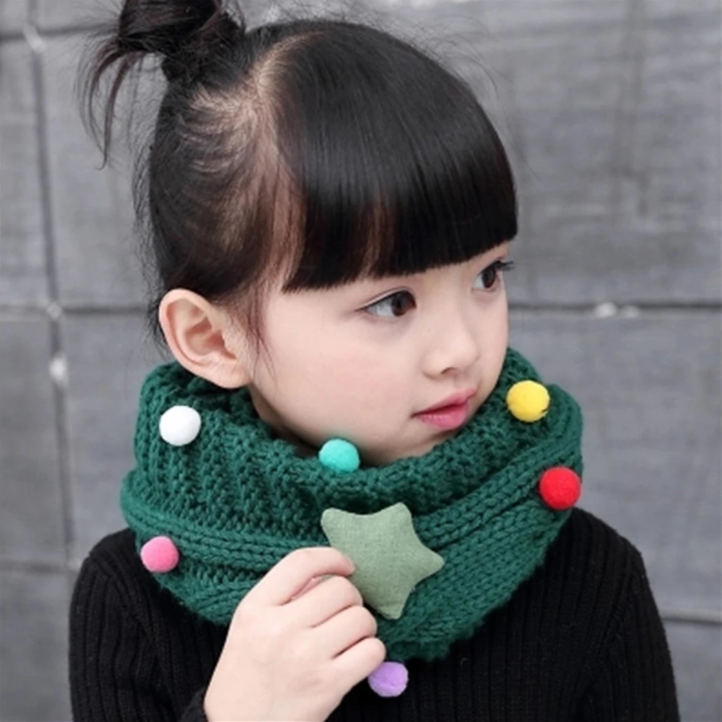 

3Pcs Kids Scarf Knitted Wool Circle Loop Scarf Winter Scarf for Boys & Girls