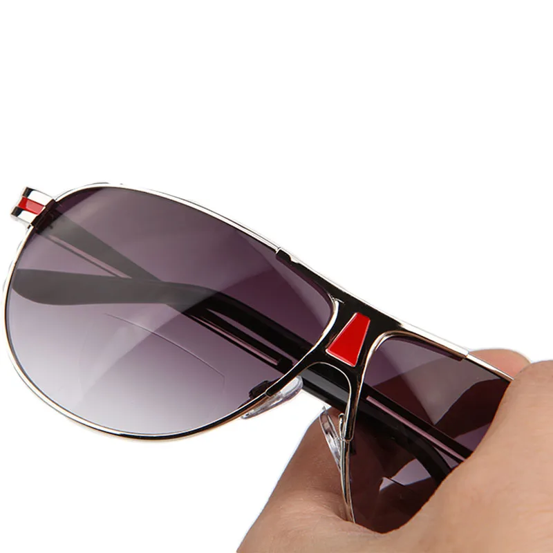 Для мужчин женщин Bifocals очки для чтения солнечные очки модные Винтаж Классический+ 1,0 до 3,5 унисекс металла рамки солнцезащитные очки для чтения