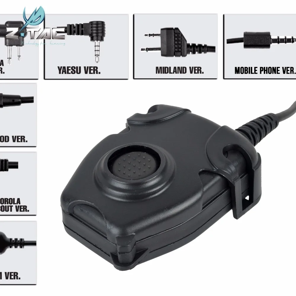 Z-TAC тактическая гарнитура Peltor Comtac II страйкбол стрельба наушники Midland Yaesu PTT Baofeng Z112 тактическая гарнитура Z041
