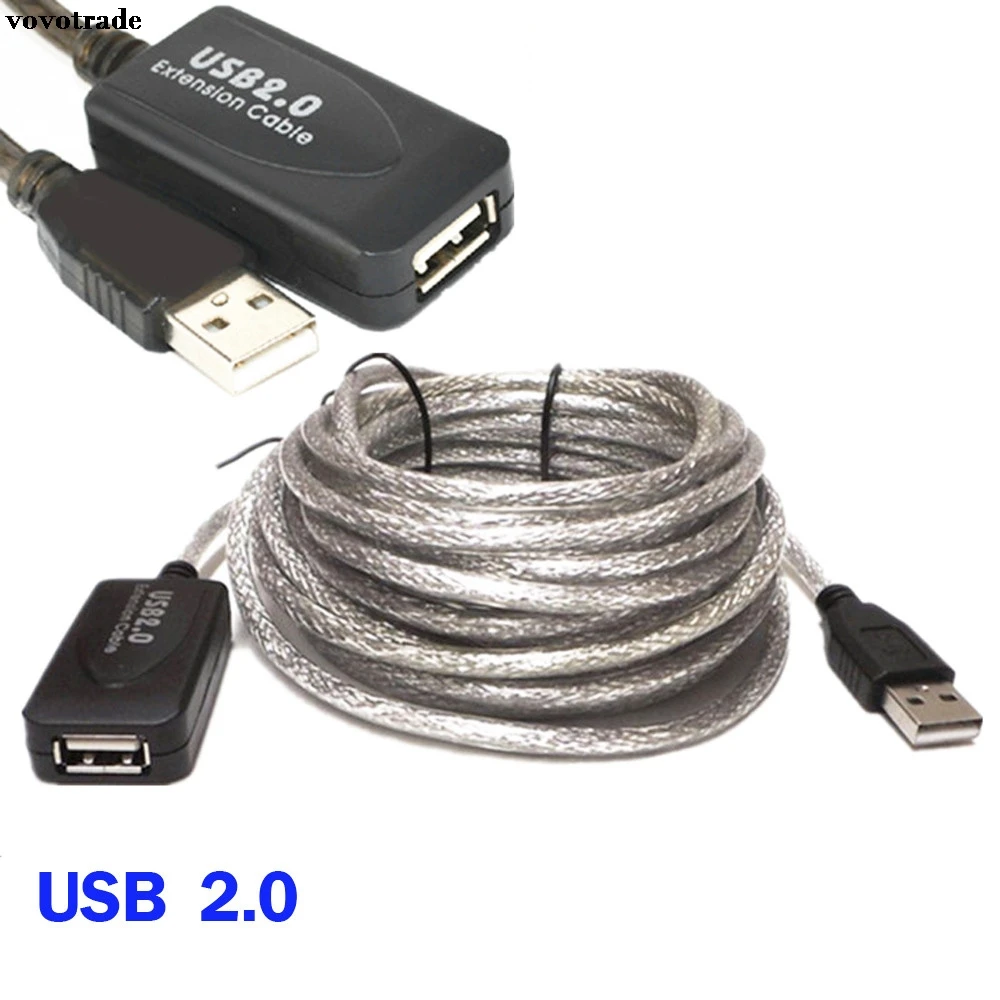 Vovotrade 10 м USB 2 0 Активный ретранслятор Мужской и Женский Удлинительный кабель
