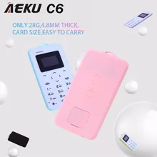 Aeku C6 карты мобильного телефона 2 г 4.8 мм ультра тонкий pocket mini slim карты телефон 0.96 дюймов клавиатурой qwerty bluetooth V2.0 дешевый телефон