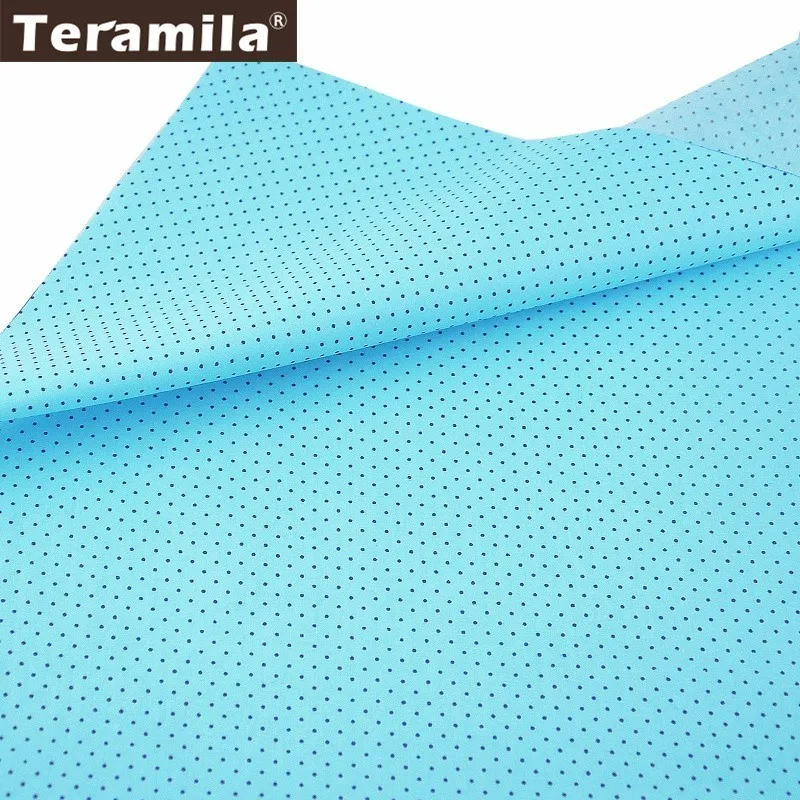 Хлопок teramila ткань tela синий материал для стеганых изделий Patchwrok саржевая ткань для вышивания кукол ремесла маленькие точки конструкции Tecido Шитье