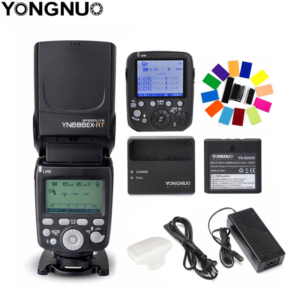 

Yongnuo YN686EX-RT 2000mAh Li-ion Battery Speedlite GN60 2.4G Wireless HSS 1/8000s TTL/M/MULTI Flash Light YN686 for Canon DSLR