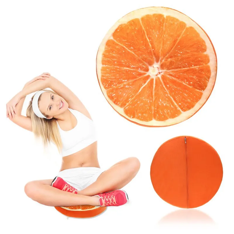 Fruitc креативная съемная и моющаяся Подушка плюшевая подкладка оранжевый киви