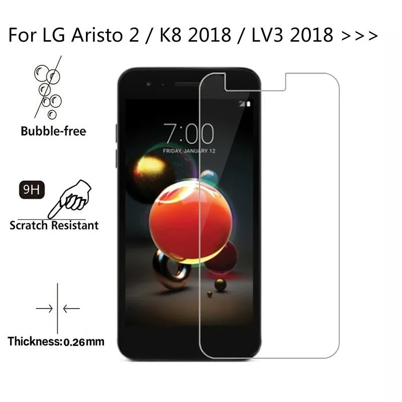 Tempered Glass For LG Aristo 2 K8 2018 LV3 Screen Protector Toughened Protective Film / | Мобильные телефоны и аксессуары