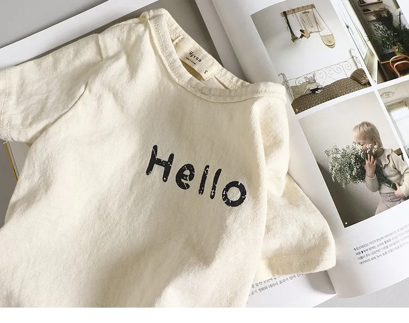 Боди для новорожденных мальчиков и девочек Костюм с надписью Hello Goodbye Детская