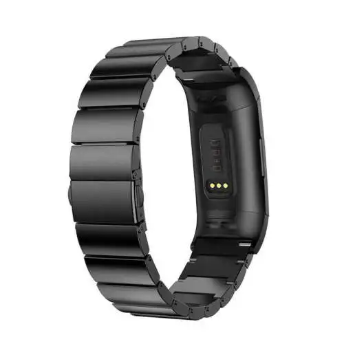 Стильный металлический ремешок на руку из нержавеющей стали для Fitbit Charge 3 умный Браслет сменный ремешок для часов 3D19