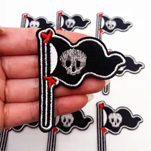 10 шт. милые пиратские значки с флагом термонаклейки Шитье с вышивкой в стиле петчворк для одежды Одежда Обувь DIY наклейки нашивки