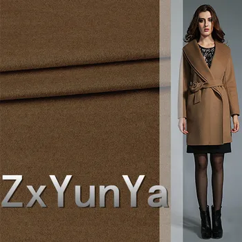 

Quality brown cashmere wool fabric 148cm wide and smooth hair 91.7% cashmere wool winter clothing custom fabric