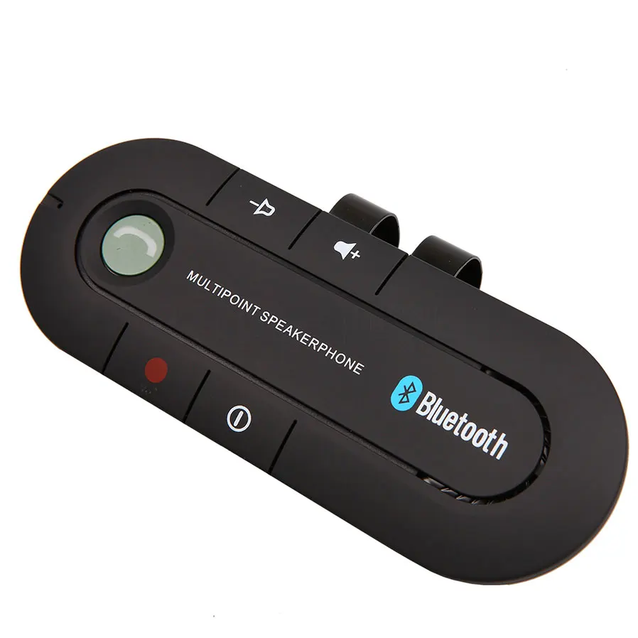 Kebidumei беспроводной с функциями "hands free" и Bluetooth для автомобиля Комплект 4,1 солнцезащитный козырек Bluetooth динамик телефон MP3 музыкальный плеер автомобильное зарядное устройство - Название цвета: Black