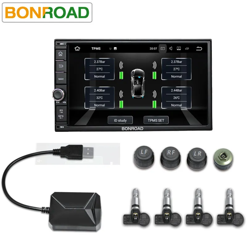 Bonroad USB TPMS система мониторинга давления в шинах для автомобильного радио