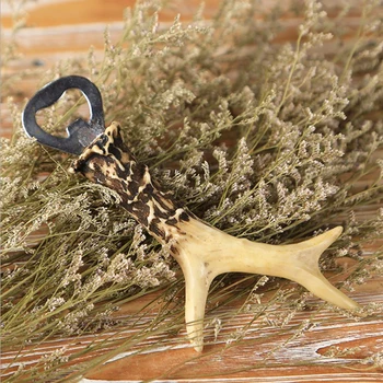 

Antler Deer Shaped Bottle Opener Wine Beer Champagne Tool Home Wedding Decor