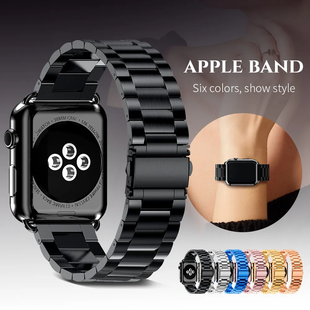 Stainless Steel Strap for Apple Watch Band 38mm 42mm Metal Links Bracelet Smart Watch Strap for Apple Watch Series 1 2 3 4 Stainless Steel Strap for Apple Watch Band 38mm 42mm Metal Links Bracelet Smart Watch Strap for Apple Watch Series 1 2 3 4