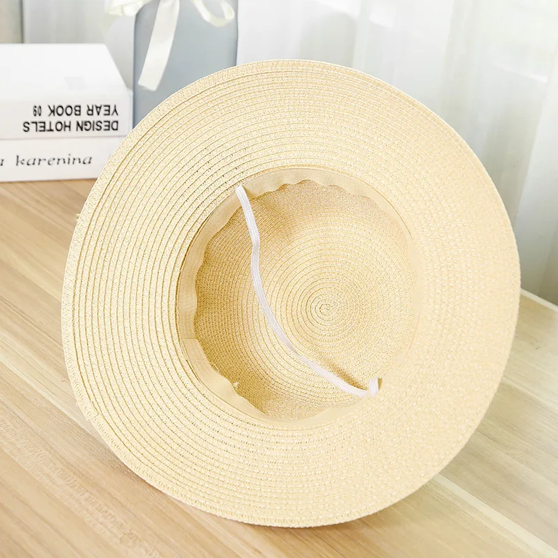 Горячая Распродажа корейские соломенные солнцезащитные шляпы для женщин Кепка анти-УФ пляж лето Гибкая шляпа для дам цветок упакованный