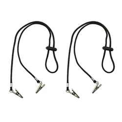 2pcs Adjustable Napkin Clip Chains Cord Flexible Bib Eating Paper Towel Strap Holder Landyard Napkin Holder Chains for Adult Kid